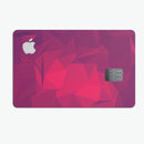Pink and Bright Red Abstract Triangles - Premium Protective Decal Skin-Kit for the Apple Credit Card