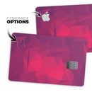 Pink and Bright Red Abstract Triangles - Premium Protective Decal Skin-Kit for the Apple Credit Card