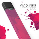 Pink and Bright Red Abstract Triangles - Premium Decal Protective Skin-Wrap Sticker compatible with the Juul Labs vaping device