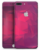 Pink and Bright Red Abstract Triangles - Skin-kit for the iPhone 8 or 8 Plus