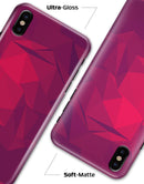 Pink and Bright Red Abstract Triangles - iPhone X Clipit Case