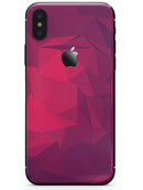 Pink and Bright Red Abstract Triangles - iPhone X Skin-Kit