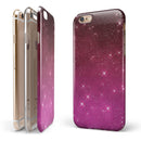 Pink and Burgundy Sparkling Orbs  iPhone 6/6s or 6/6s Plus 2-Piece Hybrid INK-Fuzed Case