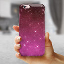Pink and Burgundy Sparkling Orbs  iPhone 6/6s or 6/6s Plus 2-Piece Hybrid INK-Fuzed Case