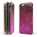 Pink and Burgundy Sparkling Orbs  iPhone 6/6s or 6/6s Plus 2-Piece Hybrid INK-Fuzed Case