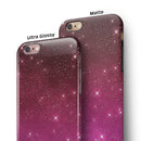 Pink and Burgundy Sparkling Orbs  iPhone 6/6s or 6/6s Plus 2-Piece Hybrid INK-Fuzed Case