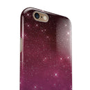 Pink and Burgundy Sparkling Orbs  iPhone 6/6s or 6/6s Plus 2-Piece Hybrid INK-Fuzed Case