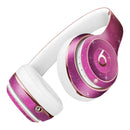 Pink and Burgundy Sparkling Orbs  2 Full-Body Skin Kit for the Beats by Dre Solo 3 Wireless Headphones