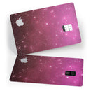 Pink and Burgundy Sparkling Orbs  - Premium Protective Decal Skin-Kit for the Apple Credit Card