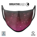 Pink and Burgundy Sparkling Orbs  - Made in USA Mouth Cover Unisex Anti-Dust Cotton Blend Reusable & Washable Face Mask with Adjustable Sizing for Adult or Child