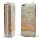 Pink and Gold Shimmering Lights iPhone 6/6s or 6/6s Plus 2-Piece Hybrid INK-Fuzed Case