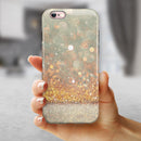 Pink and Gold Shimmering Lights iPhone 6/6s or 6/6s Plus 2-Piece Hybrid INK-Fuzed Case