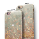Pink and Gold Shimmering Lights iPhone 6/6s or 6/6s Plus 2-Piece Hybrid INK-Fuzed Case