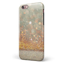 Pink and Gold Shimmering Lights iPhone 6/6s or 6/6s Plus 2-Piece Hybrid INK-Fuzed Case