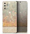 Pink and Gold Shimmering Lights - Premium Vinyl Skin Decal for Samsung Galaxy S25 Ultra, S24, S23, S22 & All Galaxy S Models