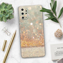 Pink and Gold Shimmering Lights - Premium Vinyl Skin Decal for Samsung Galaxy S25 Ultra, S24, S23, S22 & All Galaxy S Models