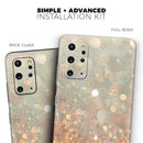 Pink and Gold Shimmering Lights - Premium Vinyl Skin Decal for Samsung Galaxy S25 Ultra, S24, S23, S22 & All Galaxy S Models