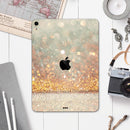 Pink and Gold Shimmering Lights  - Full Body Skin Decal for the Apple iPad Pro 12.9", 11", 10.5", 9.7", Air or Mini (All Models Available)