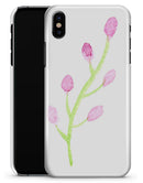 Pink and Green Olive Branch - iPhone X Clipit Case