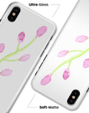 Pink and Green Olive Branch - iPhone X Clipit Case