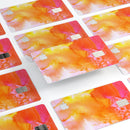 Pink and Orange Absorbed Watercolor Texture - Premium Protective Decal Skin-Kit for the Apple Credit Card