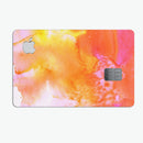 Pink and Orange Absorbed Watercolor Texture - Premium Protective Decal Skin-Kit for the Apple Credit Card