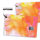 Pink and Orange Absorbed Watercolor Texture - Premium Protective Decal Skin-Kit for the Apple Credit Card