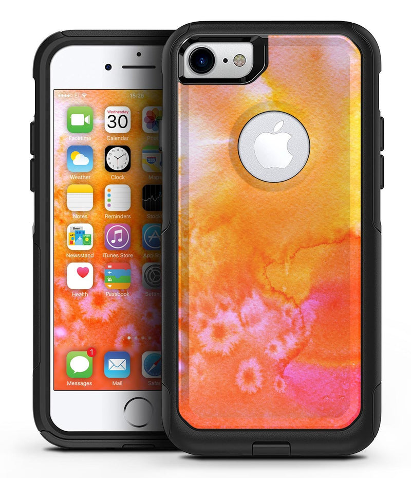Pink and Orange Absorbed Watercolor Texture - iPhone 7 or 8 OtterBox Case & Skin Kits