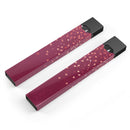 Pink and Orange Micro hearts Over Vintage Floral - Premium Decal Protective Skin-Wrap Sticker compatible with the Juul Labs vaping device