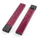 Pink and Orange Micro hearts Over Vintage Floral - Premium Decal Protective Skin-Wrap Sticker compatible with the Juul Labs vaping device