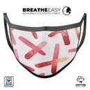Pink and Orange Microscopic Lens  - Made in USA Mouth Cover Unisex Anti-Dust Cotton Blend Reusable & Washable Face Mask with Adjustable Sizing for Adult or Child