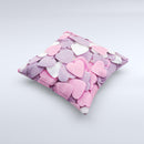 Pink and Purple Candy Hearts ink-Fuzed Decorative Throw Pillow