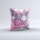 Pink and Purple Candy Hearts ink-Fuzed Decorative Throw Pillow