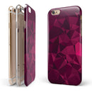 Pink and Red Geometric Triangles iPhone 6/6s or 6/6s Plus 2-Piece Hybrid INK-Fuzed Case