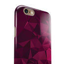Pink and Red Geometric Triangles iPhone 6/6s or 6/6s Plus 2-Piece Hybrid INK-Fuzed Case
