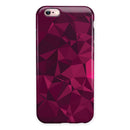 Pink and Red Geometric Triangles iPhone 6/6s or 6/6s Plus 2-Piece Hybrid INK-Fuzed Case