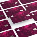 Pink and Red Geometric Triangles - Premium Protective Decal Skin-Kit for the Apple Credit Card