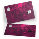 Pink and Red Geometric Triangles - Premium Protective Decal Skin-Kit for the Apple Credit Card