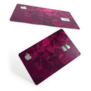 Pink and Red Geometric Triangles - Premium Protective Decal Skin-Kit for the Apple Credit Card