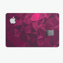Pink and Red Geometric Triangles - Premium Protective Decal Skin-Kit for the Apple Credit Card