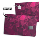 Pink and Red Geometric Triangles - Premium Protective Decal Skin-Kit for the Apple Credit Card