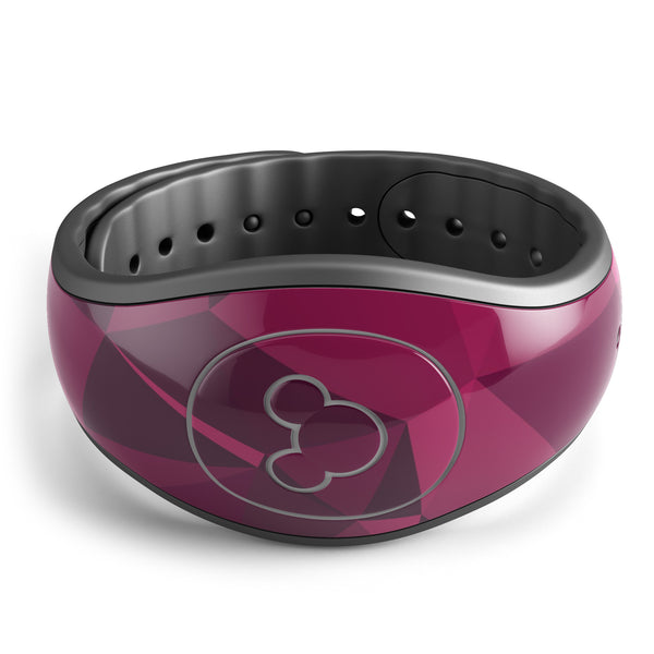 Pink and Red Geometric Triangles - Decal Skin Wrap Kit for the Disney Magic Band