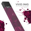 Pink and Red Geometric Triangles - Premium Decal Protective Skin-Wrap Sticker compatible with the Juul Labs vaping device