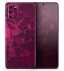 Pink and Red Geometric Triangles - Premium Vinyl Skin Decal for Samsung Galaxy S25 Ultra, S24, S23, S22 & All Galaxy S Models