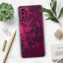 Pink and Red Geometric Triangles - Premium Vinyl Skin Decal for Samsung Galaxy S25 Ultra, S24, S23, S22 & All Galaxy S Models