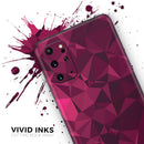 Pink and Red Geometric Triangles - Premium Vinyl Skin Decal for Samsung Galaxy S25 Ultra, S24, S23, S22 & All Galaxy S Models