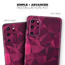 Pink and Red Geometric Triangles - Premium Vinyl Skin Decal for Samsung Galaxy S25 Ultra, S24, S23, S22 & All Galaxy S Models