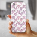 Pink and Red Mini Hearts of a Whole iPhone 6/6s or 6/6s Plus 2-Piece Hybrid INK-Fuzed Case