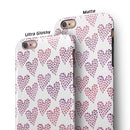 Pink and Red Mini Hearts of a Whole iPhone 6/6s or 6/6s Plus 2-Piece Hybrid INK-Fuzed Case