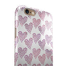 Pink and Red Mini Hearts of a Whole iPhone 6/6s or 6/6s Plus 2-Piece Hybrid INK-Fuzed Case
